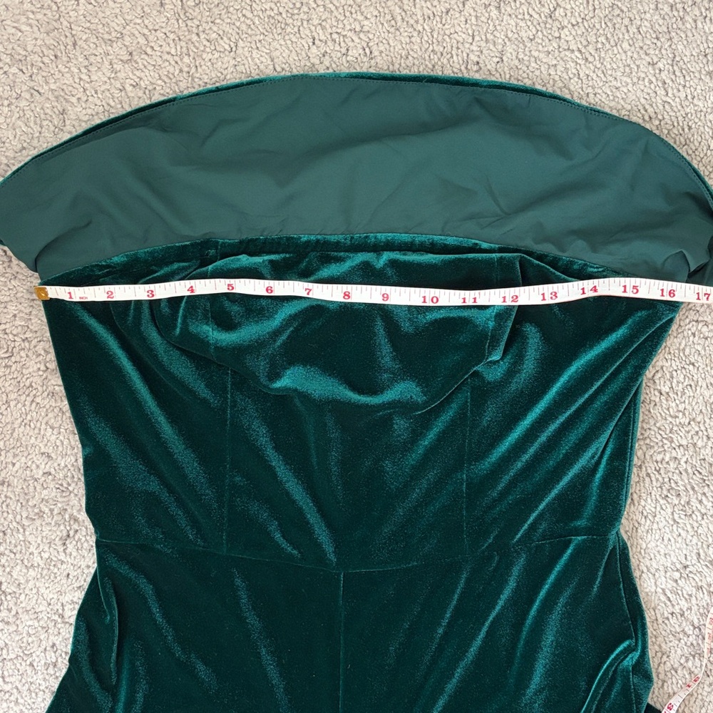 Anthropologie Corey Lynn Calter Green Velvet Jumpsuit Size Small Petite - Picture 6 of 8